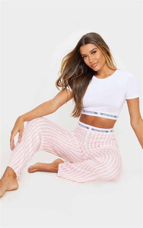 chloe set pink stripe